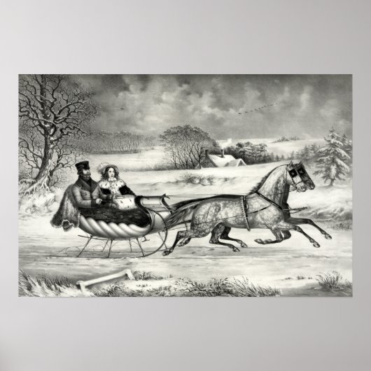 Road, Winter - 1853 Poster (Voorkant)