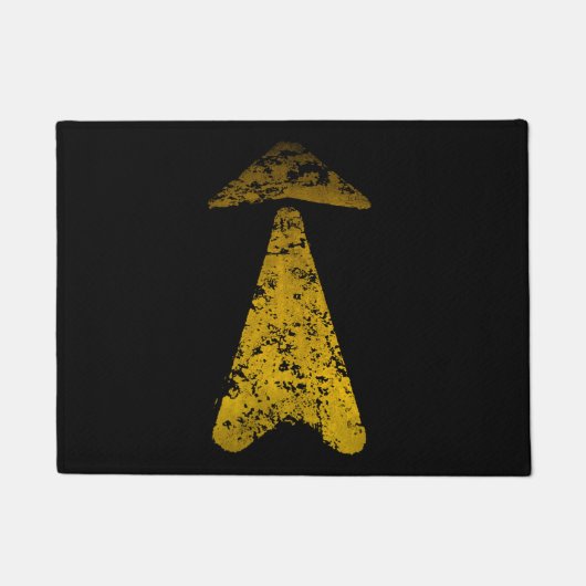 Road Yellow Painted Arrow Deurmat (Voorkant)