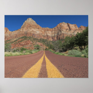Road Zion National Park Verenigde Staten Poster