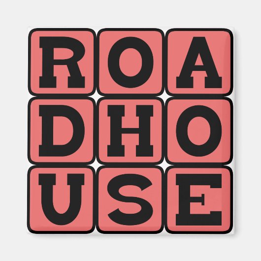 Roadhouse, County Road Club Magneet (Voorkant)