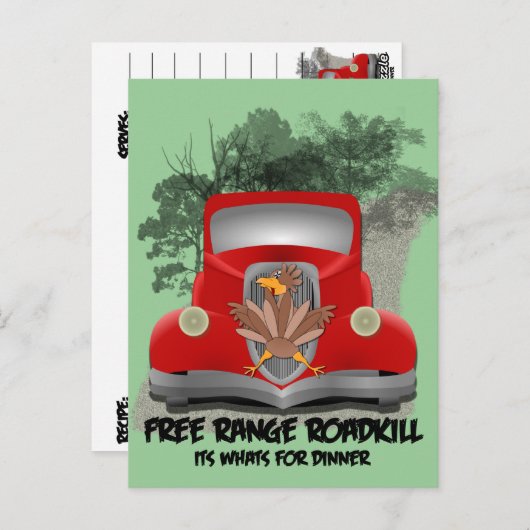 Roadkill for Dinner Recipe Card Briefkaart (Voorkant / Achterkant)