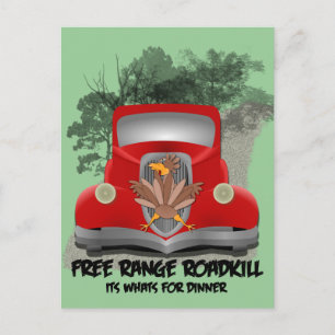 Roadkill for Dinner Recipe Card Briefkaart