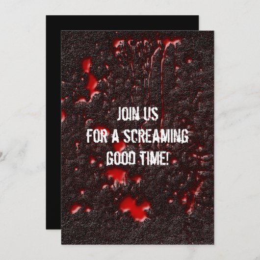 Roadkill Horror Halloween Invitation Kaart (Voorkant / Achterkant)