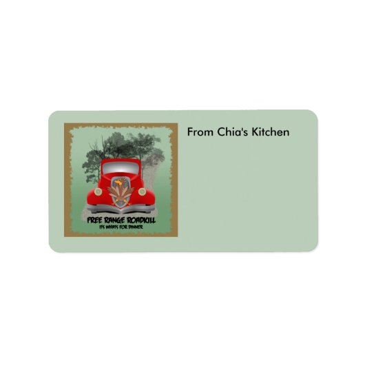  Roadkill-keukenetiket Etiket (Voorkant)