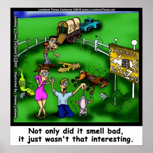 Roadkill Petting Zoo Funny Canvas Poster (Voorkant)