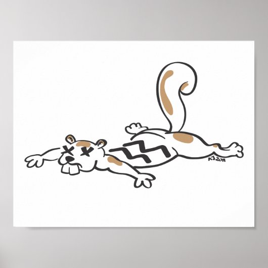 Roadkill Squirrel Poster (Voorkant)