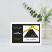 Roadkill Thanksgiving Briefkaart (Staand voorkant)