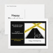 Roadkill Thanksgiving Briefkaart (Voorkant / Achterkant)