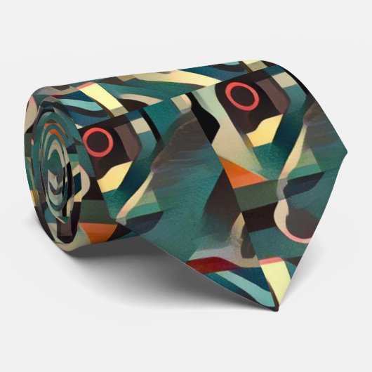 Roadrunner Abstract Art Stropdas (Opgerold)