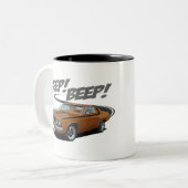 Roadrunner Beep Tweekleurige Koffiemok (Voorkant links)