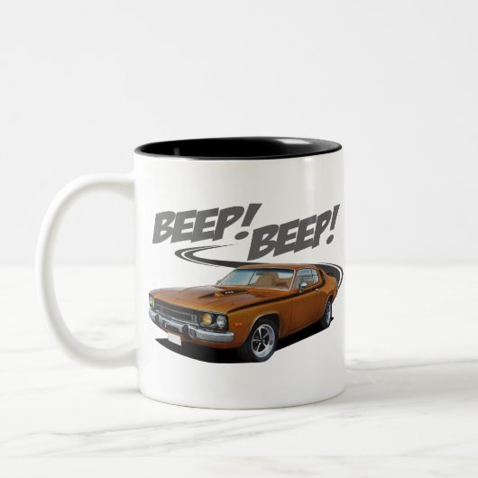 Roadrunner Beep Tweekleurige Koffiemok (Links)