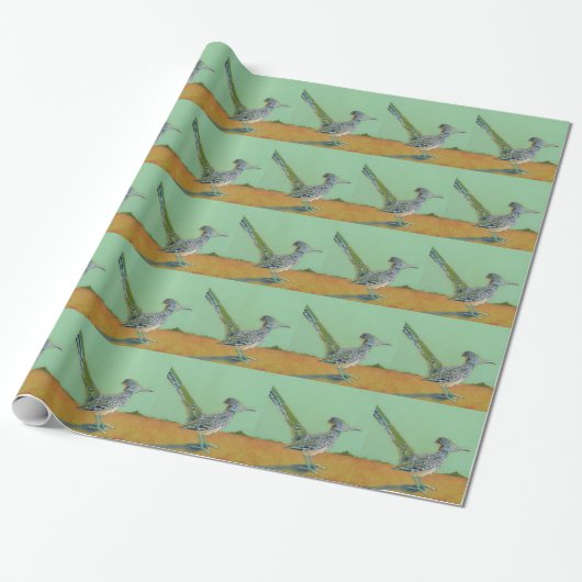 Roadrunner Bird Cadeaupapier (Uitgerold)