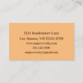 Roadrunner Bird Desert Landschap Yucca Flower Visitekaartje (Achterkant)