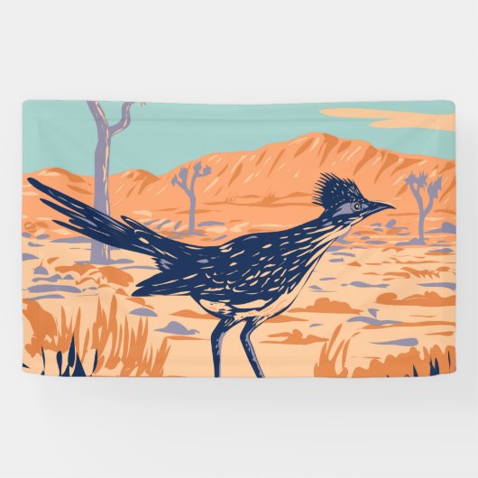 Roadrunner Chaparral Bird Spandoek (Horizontaal)