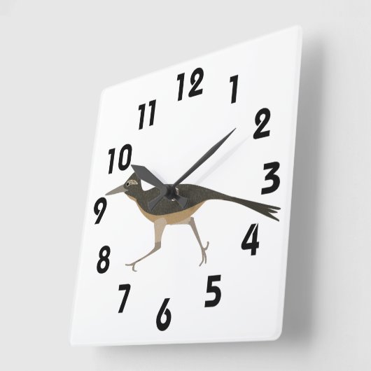 Roadrunner Clock Vierkante Klok (Hoek)