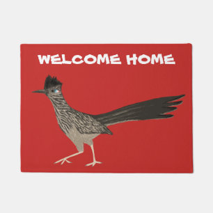Roadrunner Colored Pencil Art WELCOME Deurmat