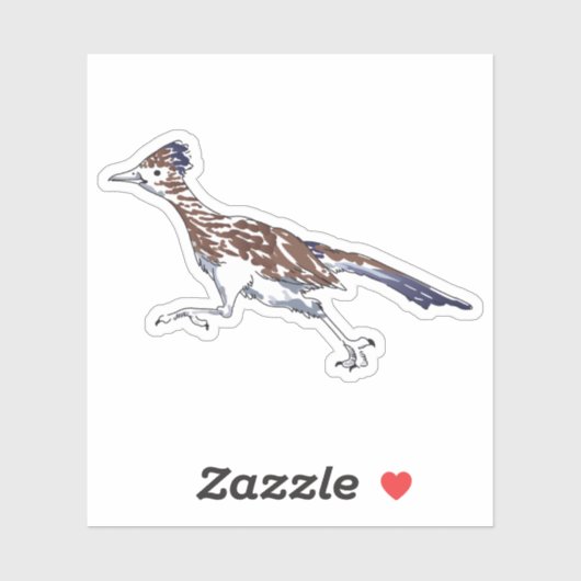 Roadrunner Custom-Cut Vinyl Sticker (Vel)