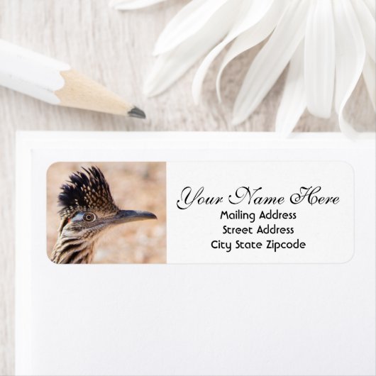 Roadrunner Face Return-adres Etiket (Insitu)