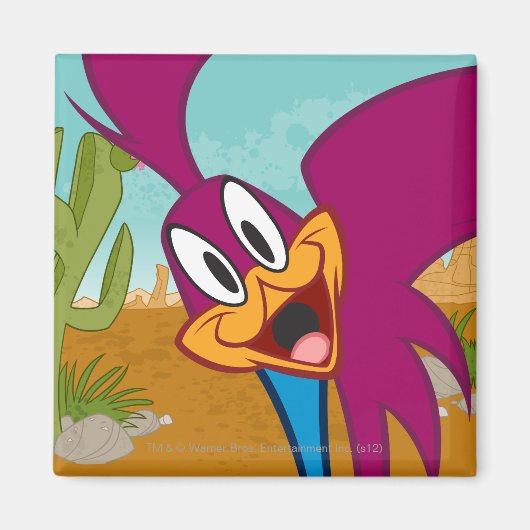 Roadrunner Head, kantelbaar Magneet (Voorkant)