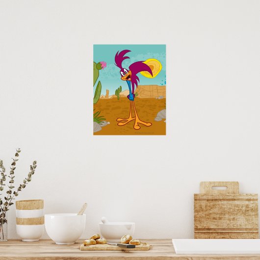 Roadrunner Head, kantelbaar Poster (Keuken)