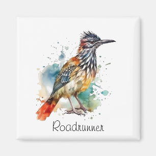 Roadrunner in levendige waterverf magneet