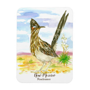 Roadrunner New Mexico staat vogel Yucca bloem Magneet
