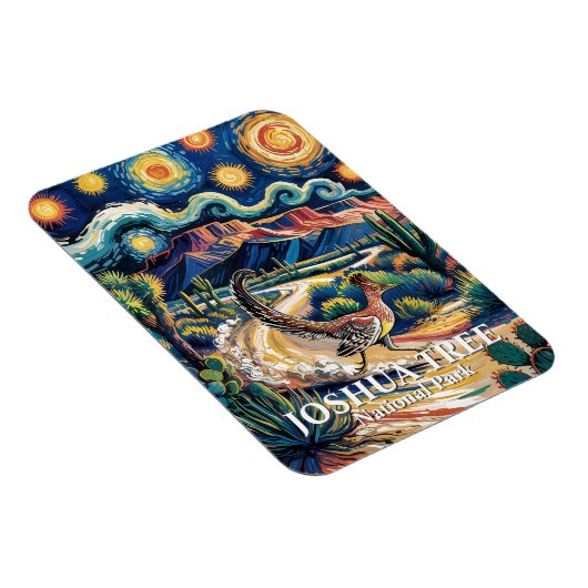 Roadrunner of Joshua Tree Van Gogh Night Custom Magneet (Rechterzijde)