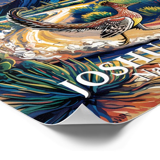 Roadrunner of Joshua Tree Van Gogh Night Custom Poster (Hoek)