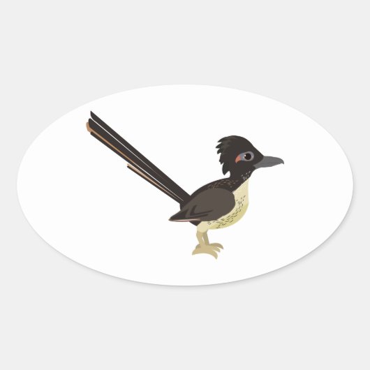 Roadrunner Ovale Sticker (Voorkant)