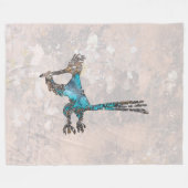 Roadrunner Petroglyph Fleece Deken (Voorkant (Horizontaal))