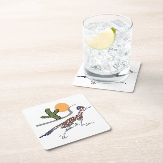 Roadrunner scène kartonnen onderzetters (Insitu)