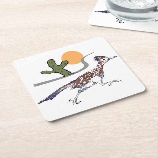Roadrunner scène kartonnen onderzetters (Schuin)
