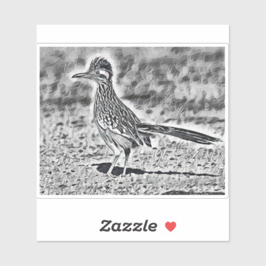 Roadrunner Sketch Sticker (Vel)