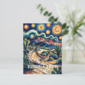Roadrunner van Joshua Tree Van Gogh Night Aangepas Briefkaart (Staand voorkant)