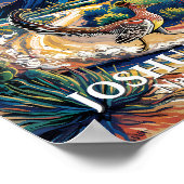 Roadrunner van Joshua Tree Van Gogh Night Aangepas Poster (Hoek)
