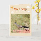 Roadrunner Vouw Verjaardagskaart Kaart (Gele Bloem)