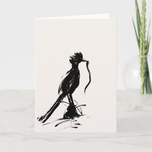 Roadrunner with snake greeting card kaart (Voorkant)