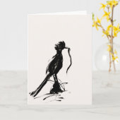 Roadrunner with snake greeting card kaart (Gele Bloem)