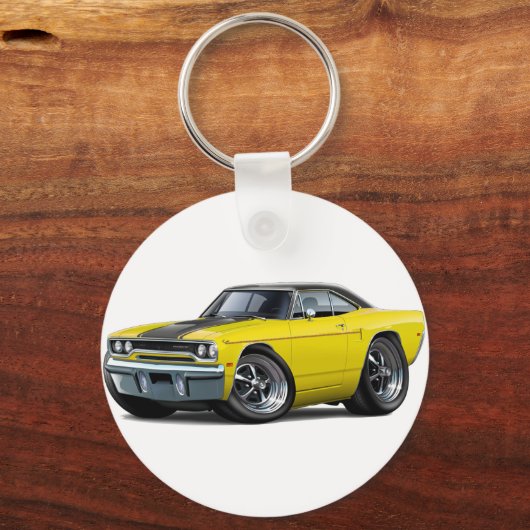 Roadrunner Yellow-Black Stripe 1970 Sleutelhanger (Voorkant)