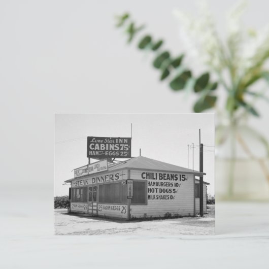 Roadside Diner, 1939 Briefkaart (Staand voorkant)