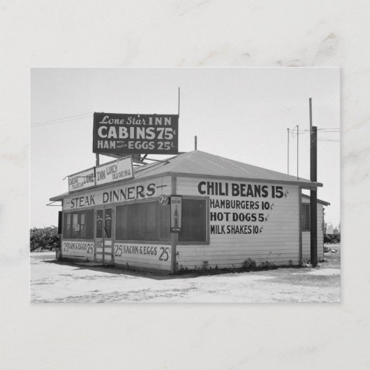 Roadside Diner, 1939 Briefkaart (Voorkant)