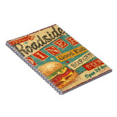  Roadside Diner metal-bord, diner, retro, v Notitieboek (Rechterzijde)