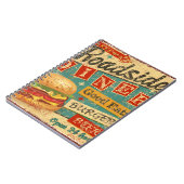  Roadside Diner metal-bord, diner, retro, v Notitieboek (Linkerzijde)