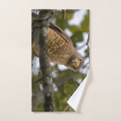 Roadside hawk, bruine vogelfotografie bad handdoek (Handdoek)