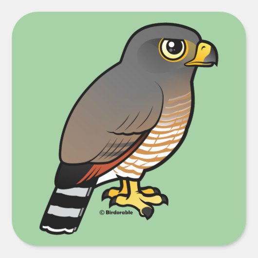 Roadside Hawk Vierkante Sticker (Voorkant)