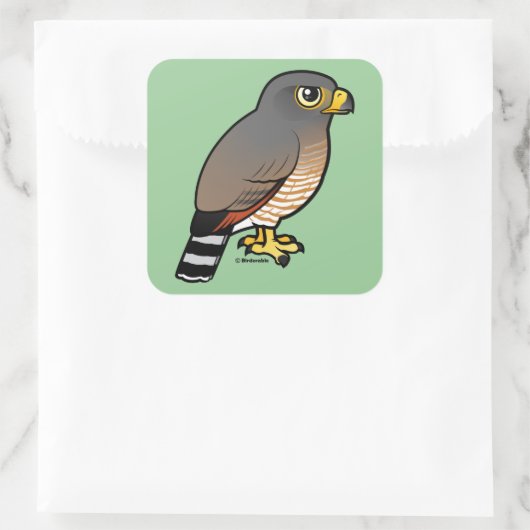 Roadside Hawk Vierkante Sticker (Tas)