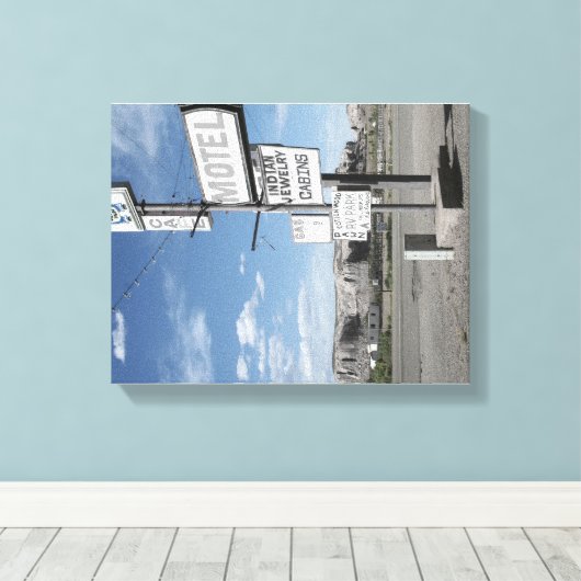 Roadside in Canyonlands Canvas Afdruk (Insitu (Houten vloer))