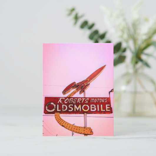 Roadside Neon Briefkaart (Staand voorkant)