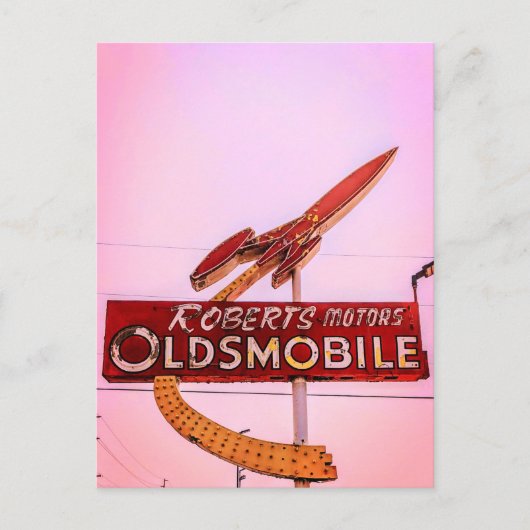 Roadside Neon Briefkaart (Voorkant)