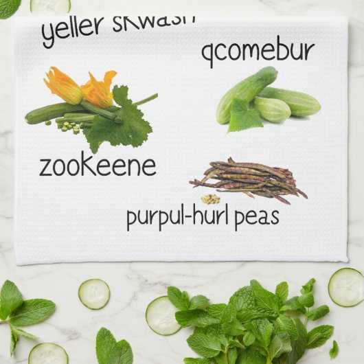 Roadside Vegetables Southern Cute Theedoek (Gevouwen)